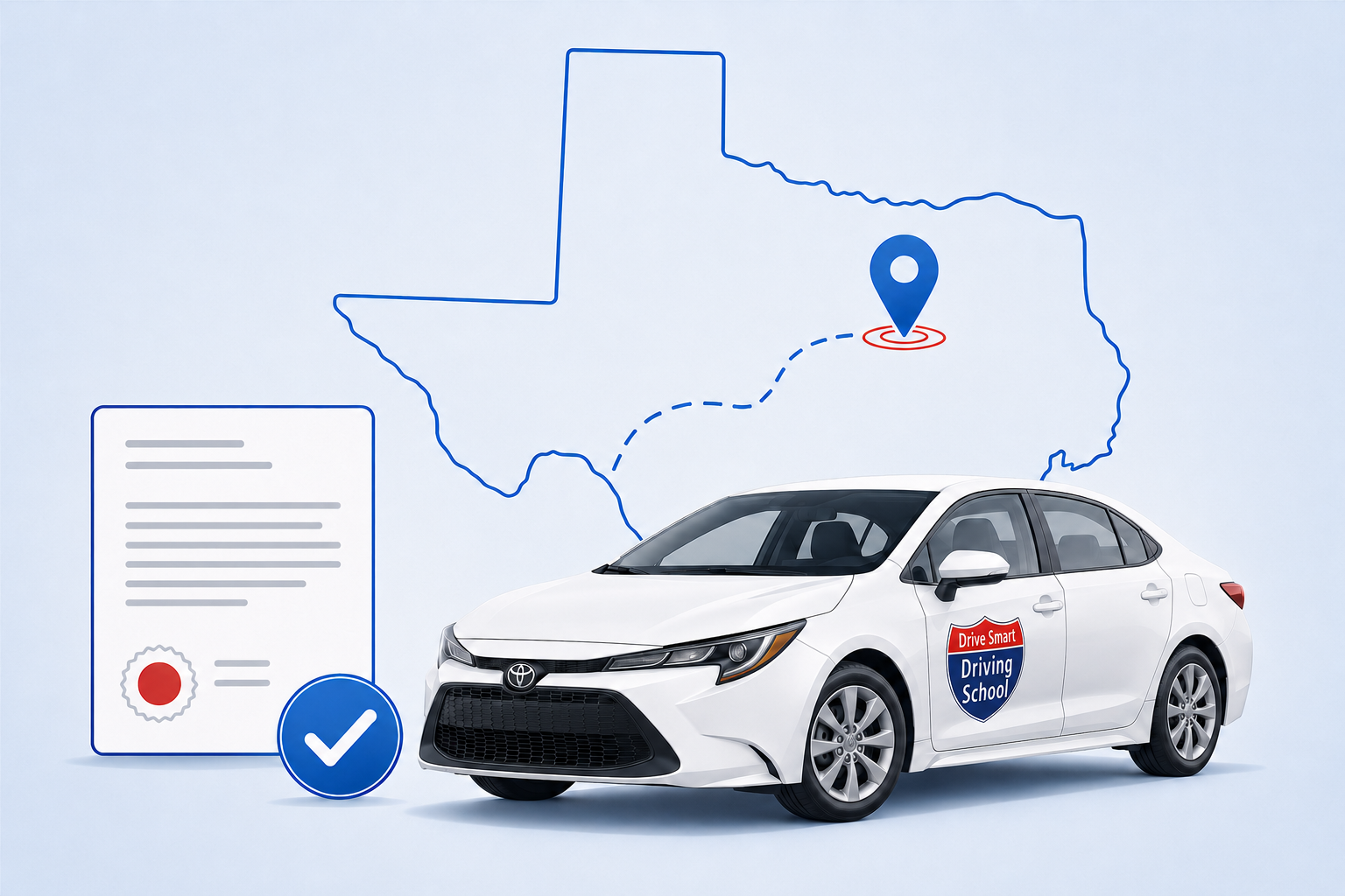 Examen de manejo autorizado por el DPS de Texas en Carrollton